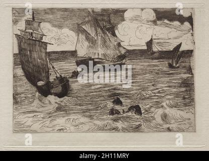 Marino, 1864-65. Edouard Manet (francese, 1832-1883). Incisione; Foto Stock