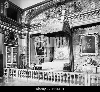 Chambre de Louis XVI, Versailles, Francia, periodo vittoriano Foto Stock