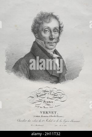 Carl Vernet, c.. 1825. Julien Léopold Boilly (francese, 1796-1874). Litografia; Foto Stock