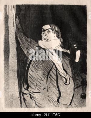 Aristide Bruant, 1893. Henri de Toulouse-Lautrec (francese, 1864-1901). Litografia; Foto Stock