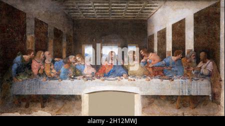 L'ultima cena di Leonardo da Vinci. Foto Stock