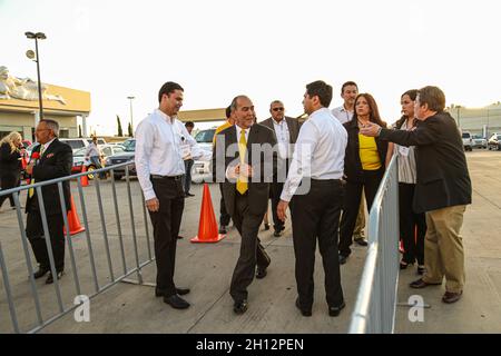 Arriva Carlos Navarro. Dibattito politico dell'Istituto elettorale di Stato, IEE, elezioni. Hermosillo sonora, 21 aprile 2015. (Foto di Irrael Garnica / NortePhoto) dibattito politico del Instituto Estatal elettorale, IEE, eleciones. Hermosillo sonora a 21 abril 2015.(Photo by Irrael Garnica / NortePhoto) Foto Stock