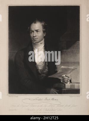 David Paul Brown, 1839. John Sartain (americano, 1808-1897), dopo John Neagle (americano, 1796-1865). Mezzotinta; Foto Stock