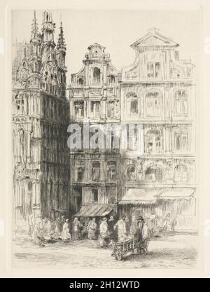 Le Drageoir aux épices di J. K. Huysmans: Pag. 161, 1929. Auguste Brouet (francese, 1872-1941), J.K. Huysmans (francese). Libro contenente 54 incisioni; totale: 28.7 x 23.3 x 4.5 cm (11 5/16 x 9 3/16 x 1 3/4 pollici). Foto Stock