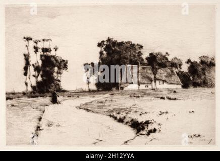 Bretagna alberi, 1885-1887. Charles Adams Platt (americano, 1861-1933). DRYPOINT; Foto Stock