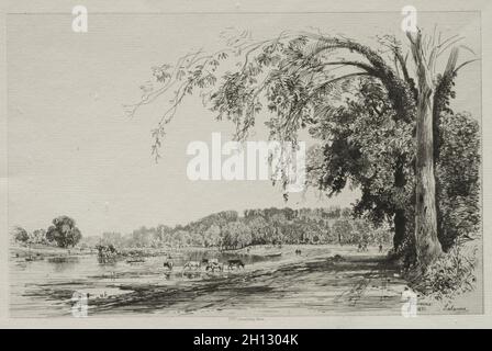 Richmond, 1871. Maxime Lalanne (francese, 1827-1886). Incisione; Foto Stock