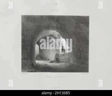 Voyage en Italie en 1822, 1833. Jean-Baptiste Isabey (francese, 1767-1855). Litografia; Foto Stock