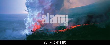 FRANCIA. ISOLA DI REUNION, PITON DE LA FOURNAISE IN ERUZIONE A LE GRAND BRULE Foto Stock