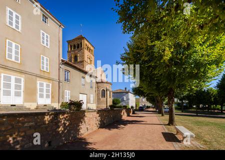 Eglise de Salles Arbuissonnas, Beaujolais Foto Stock