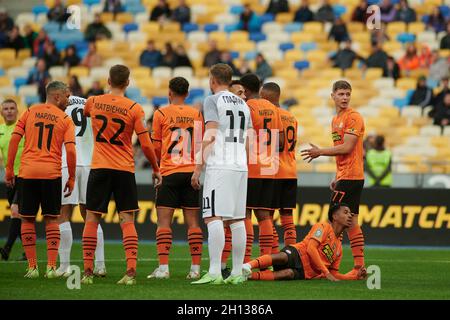 KIEV, UCRAINA - 15 OTTOBRE 2021: La partita di calcio di UPL, FC Shakhtar Donetsk vs FC Zorya Luhansk Foto Stock