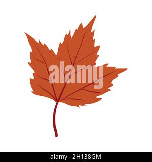 Rosso acero foglia clip art Illustrazione Vettoriale