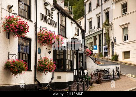 Regno Unito, Inghilterra, Worcestershire, Great Malvern, Worcester Road, L'Unicorn Inn, la più antica casa pubblica di Malvern Foto Stock