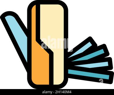 Icona dell'esercito del MultiTool. Profilo MultiTool vettore icona di colore piatto isolato Illustrazione Vettoriale