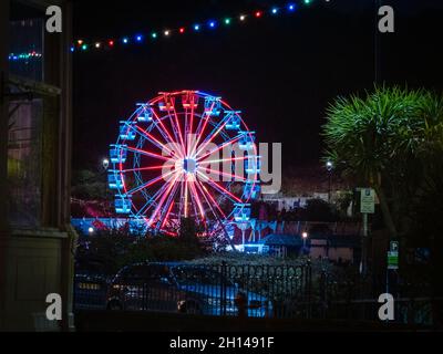 Llandudno ruota panoramica di notte Foto Stock