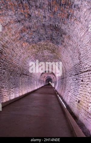 Il primo tunnel ferroviario del Canada è ora un'attrazione turistica. Brockville, Ontario, Canada Foto Stock