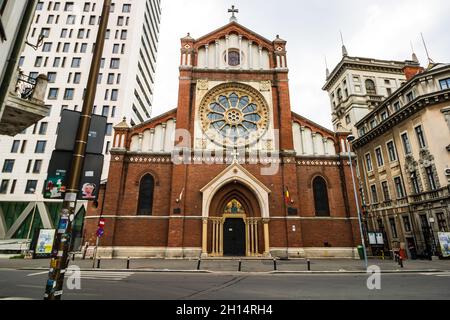 Cattedrale cattolica di San Giuseppe o Catedrala SF. Iosif a Bucarest, Romania Foto Stock