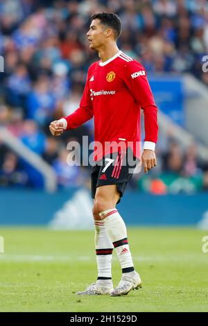 King Power Stadium, Leicester, Regno Unito. 16 ottobre 2021. Premier League Football, Leicester City versus Manchester United; Cristiano Ronaldo of Manchester United Credit: Action Plus Sports/Alamy Live News Foto Stock