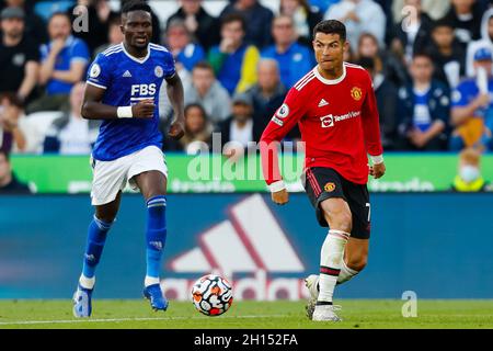 King Power Stadium, Leicester, Regno Unito. 16 ottobre 2021. Premier League Football, Leicester City versus Manchester United; Cristiano Ronaldo of Manchester United Credit: Action Plus Sports/Alamy Live News Foto Stock