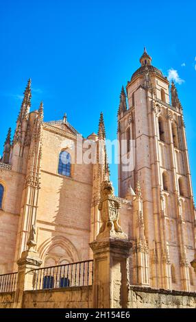Cattedrale di Segovia. Castiglia e Leon, Spagna. Foto Stock