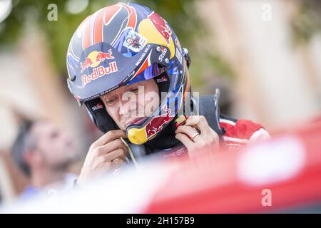 Ogier Sebastien (fra), Toyota Gazoo Racing WRT, Toyota Yaris WRC, ritratto durante il RACC Rally Catalunya de Espana, 11° round del FIA WRC 2021, FIA World Rally Championship, dal 14 al 17 ottobre 2021 a Salou, Catalogna, Spagna - Foto: Nikos Katikis/DPPI/LiveMedia Foto Stock