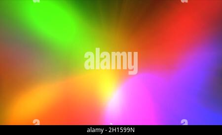 Tinte multicolore di sfondo. Illustrazione del rendering della luce 3d a colori Radiance Foto Stock