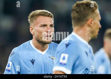 Il 16 ottobre 2021 Ciro Immobile in Italia nel Lazio prevede una partita di calcio tra SS Lazio e Inter all'Olimpico Stadium Roma, centro Italia. Foto Stock