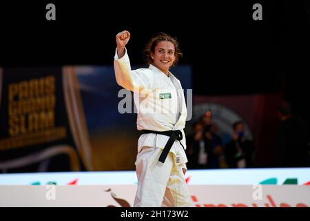 Donna -63 kg, Barbara TIMO del Portogallo medaglia d'oro durante il Grand Slam di Parigi 2021, evento Judo il 16 ottobre 2021 presso l'AccorHotels Arena di Parigi, Francia - Foto Victor Joly / DPPI Foto Stock