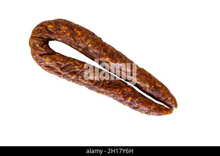 Una tradizionale salsiccia affumicata hesse Foto Stock