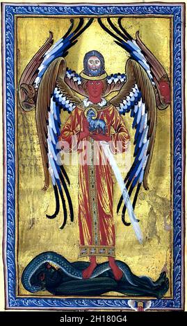 Teofania del Divino Amore, visione da Liber Divinorum operum, il Libro delle opere Divine, ca 1225 di Hildegard di Bingen, 1098 – 1179, abessa benedettina tedesca e polimata Foto Stock