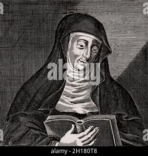 Hildegard di Bingen, 1098 – 1179, abate benedettine e polimati tedeschi Foto Stock