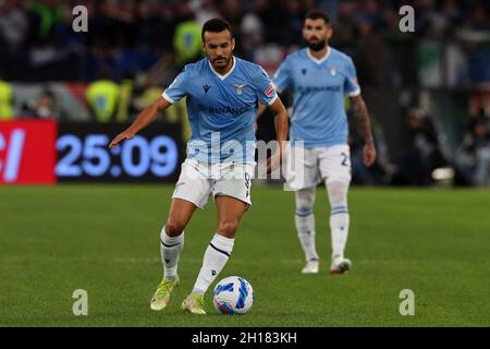 Pedro (Lazio) durante la Serie A match tra SS Lazio e Internazionale FC allo Stadio Olimpico il 16 ottobre 2021 a Roma. (Foto di Giuseppe fama/Pacific Press/Sipa USA) Foto Stock