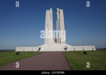 Monumento nazionale canadese a Vimy Ridge vicino Arras, Francia Foto Stock