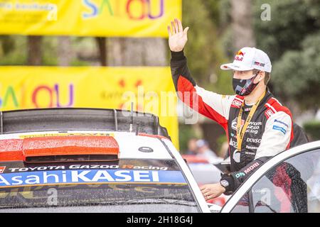 Ogier Sebastien (fra), Toyota Gazoo Racing WRT, Toyota Yaris WRC, ritratto durante il RACC Rally Catalunya de Espana, 11° round del FIA WRC 2021, FIA World Rally Championship, dal 14 al 17 ottobre 2021 a Salou, Catalogna, Spagna - Foto: Nikos Katikis/DPPI/LiveMedia Foto Stock