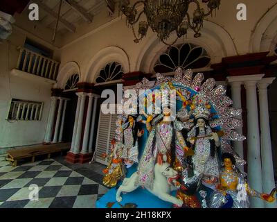 Il Supremo shakti, Maa Durga è adorato nella massima devozione nella religione indù Foto Stock