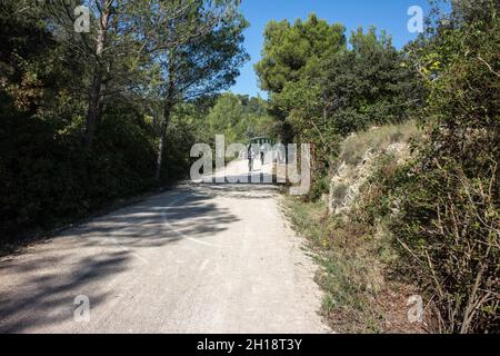 Test Voie Verte da Beaucaire a Pont du Gard Foto Stock