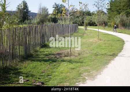 Test Voie Verte da Beaucaire a Pont du Gard Foto Stock