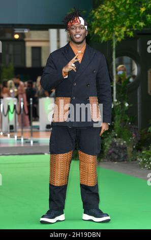 Londra, Regno Unito. 17 ottobre 2021. 17 ottobre 2021, Londra, Regno Unito KSI in arrivo alla cerimonia di premiazione Earthshot, Alexandra Palace. Credit: Doug Peters/Alamy Live News Foto Stock