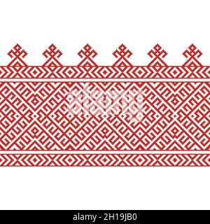 Il russo ricami antichi e pattern. Vector seamless pattern di ornamento slava. Illustrazione Vettoriale