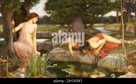 Echo e Narciso da John William Waterhouse Foto Stock