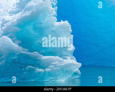 Sawyer Glacier, Tracy Arm, Tongass National Forest, Alaska. Foto Stock