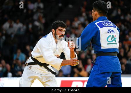 Men -81 kg, Tato GRIGALASHVILI della medaglia d'argento di Gerorgia compete durante l'evento Paris Grand Slam 2021, Judo il 17 ottobre 2021 all'AccorHotels Arena di Parigi, Francia - Photo Victor Joly / DPPI Foto Stock