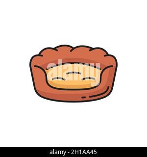 Gatti letto, animali domestici cura e cuscini dormire cuscino isolato contorno icona. Divano vettore kitten, animali domestici dormono e resto accessorio. PET cus Illustrazione Vettoriale