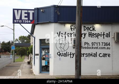 Five Dock Veterinary Hospital, 10 Ramsay Road, Five Dock Foto Stock