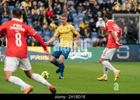 Brondby, Danimarca. , . Sigurd Rosted (4) di Broendby SE visto durante la 3F Superliga partita tra Broendby IF e Vejle Boldklub al Brondby Stadion. (Photo Credit: Gonzales Photo/Alamy Live News Foto Stock