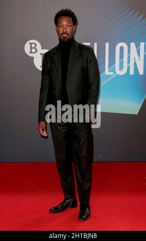 17 ottobre 2021 - Londra, Inghilterra, Regno Unito - BFI London Film Festival 2021 - Corey Hawkins partecipa alla tragedia di Macbeth European Premiere -ÊClosing Night Foto Stock