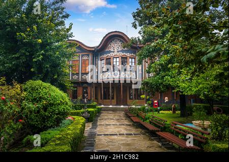 Museo Etnografico regionale nella Città Vecchia di Plovdiv, Bulgaria. Kuyumdzhiouglu casa Foto Stock