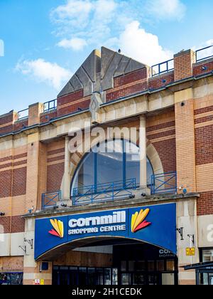 Ingresso Northgate del Cornmill Shopping Centre a Darlington, Regno Unito Foto Stock