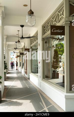 Singapore, gennaio 2020. I negozi di lusso nel centro della città Foto Stock