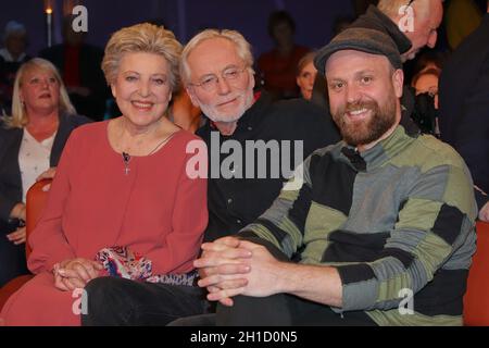 Marie Luise Marjan, Joachim Hermann Luger und Moritz A. Sachs, NDR Talshow (Tak am Dienstag), Amburgo, 09.03.2019 SPERRFRIST für VERÖFFENtLICHUNGEN: 1 Foto Stock