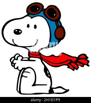 Editoriale di illustrazione del driver pilota Snoopy Foto Stock